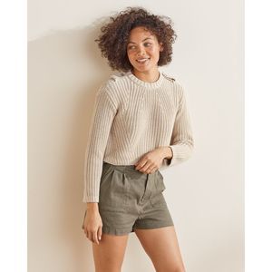 UpWest Women's Lightweight Cropped Sweater - Cabana